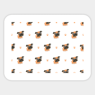 Pug Pattern Sticker